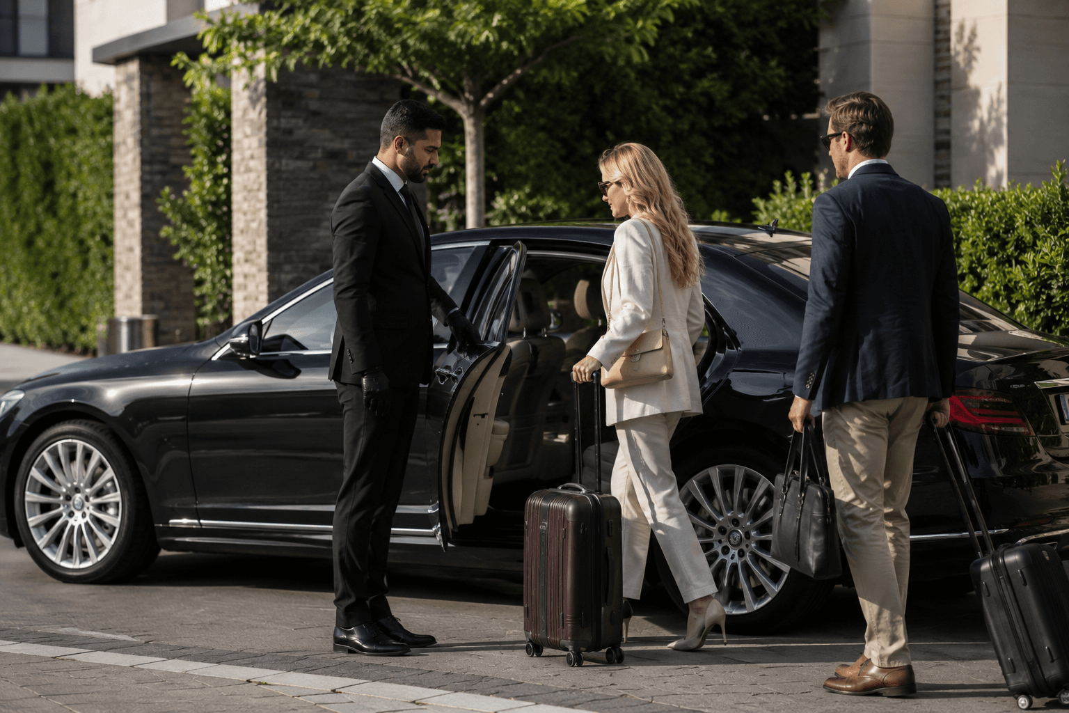 Executive chauffeur service for Hapton airport transfers with luxury vehicle