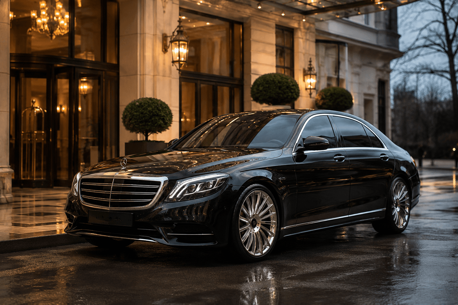 Executive chauffeur service for Chorley airport transfers with luxury vehicle
